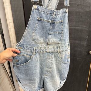 We The Free Light Blue Women's Denim Overalls